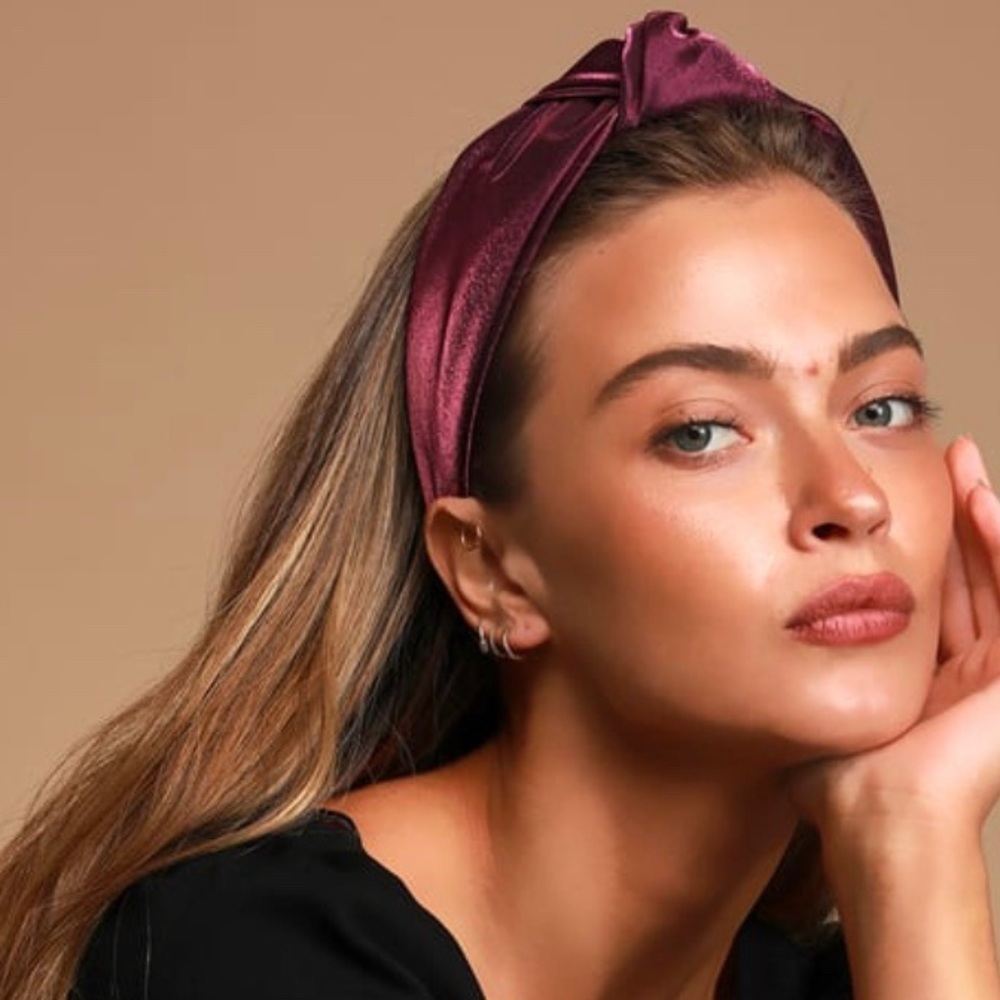 Purple knotted headband